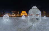 Die Alte Oper zur Weihnachtszeit - Lichtbrunnen